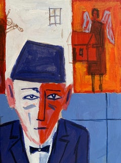 A return - Figurative acrylic painting, Nude, Surrealistic, Polish art