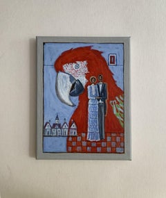 A witness. Contemporary acrylic Painting, Figurative, Surreal, Polish artist