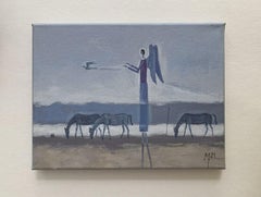 Morning - Contemporary acrylic Painting, Figurative, Surreal, Polish artist