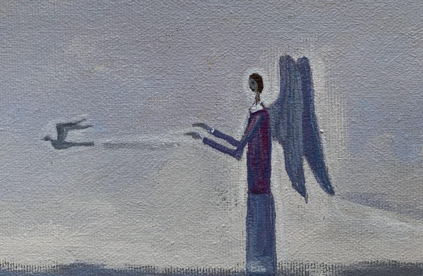 Mañana - Pintura acrílica contemporánea, Figurativa, Surrealista, Artista polaco - Painting Contemporáneo de Mikołaj Malesza