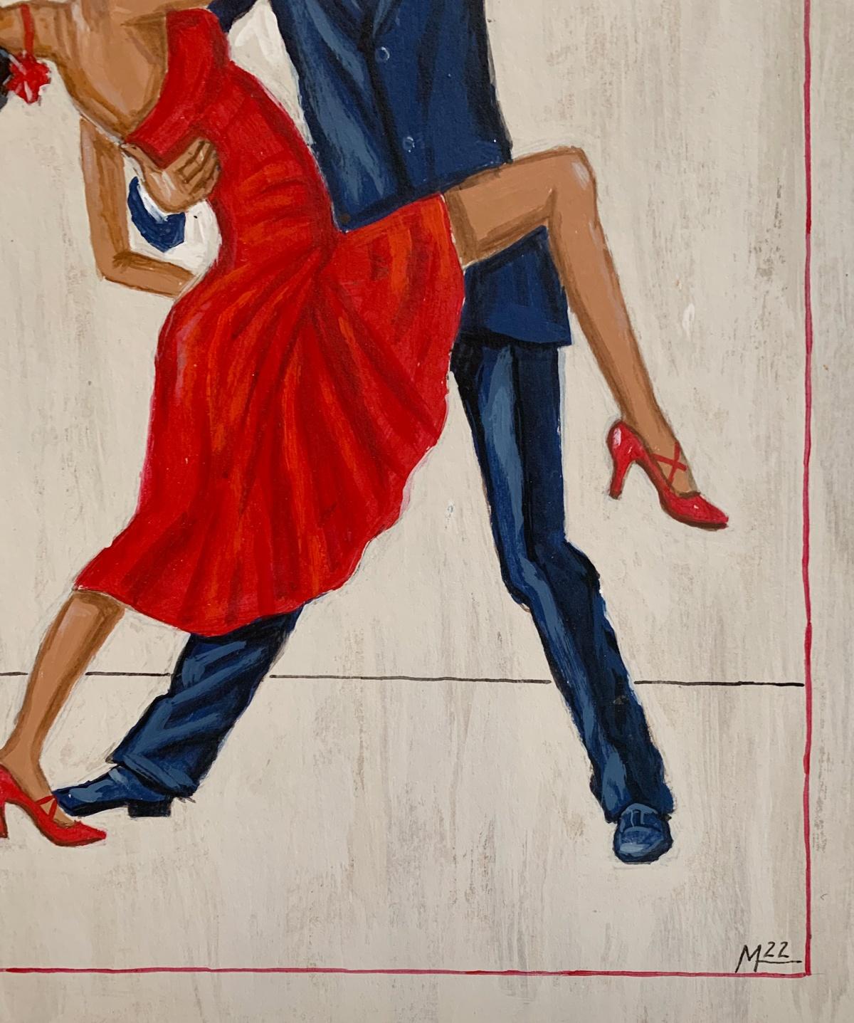 paintings of tango dancers