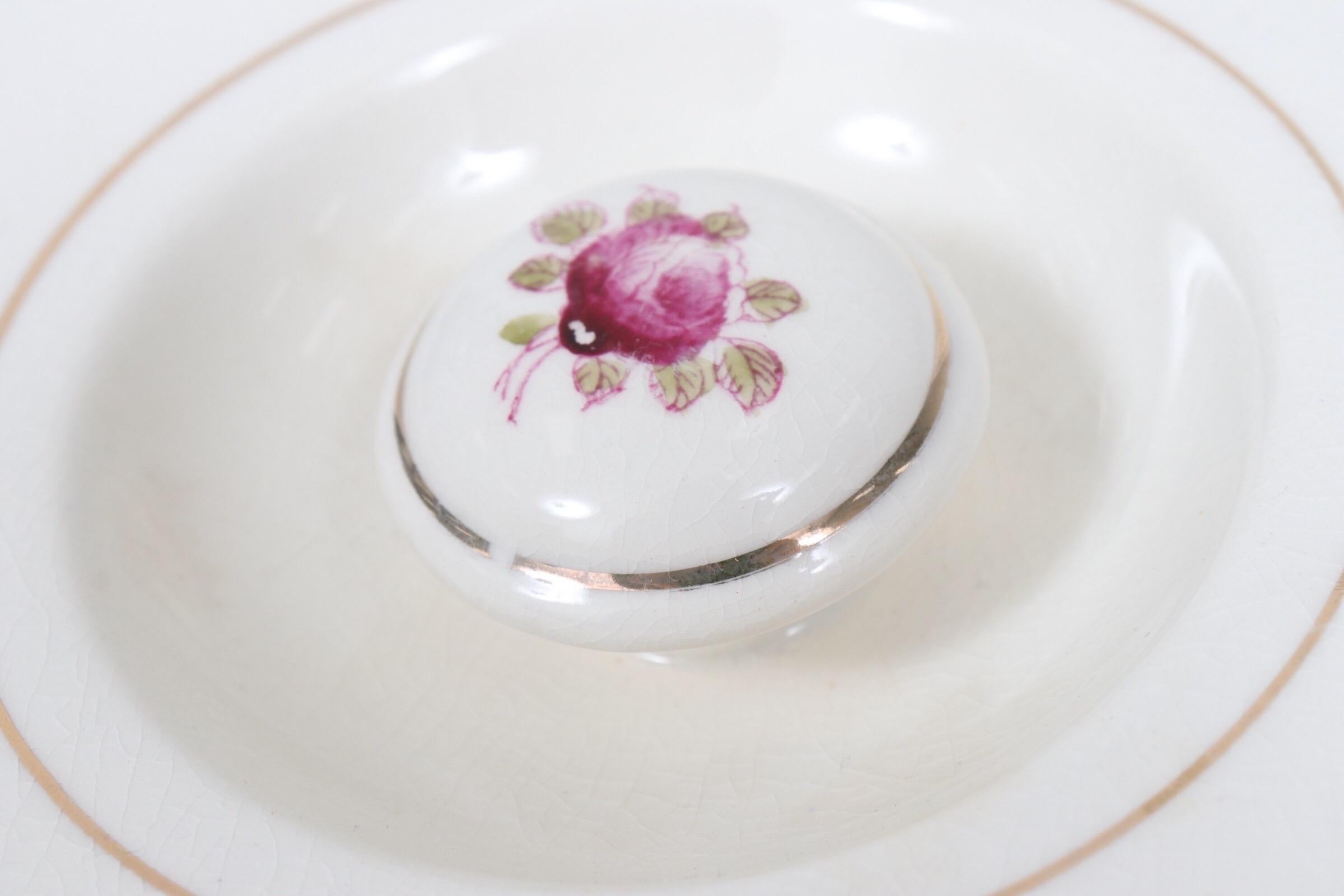 Mikori Ware Japanese Lidded Ceramic Serving Dish For Sale 2