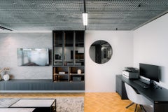 MikusGlass Mitika Op-Art Style Dynamischer Wellenspiegel, handversilbert