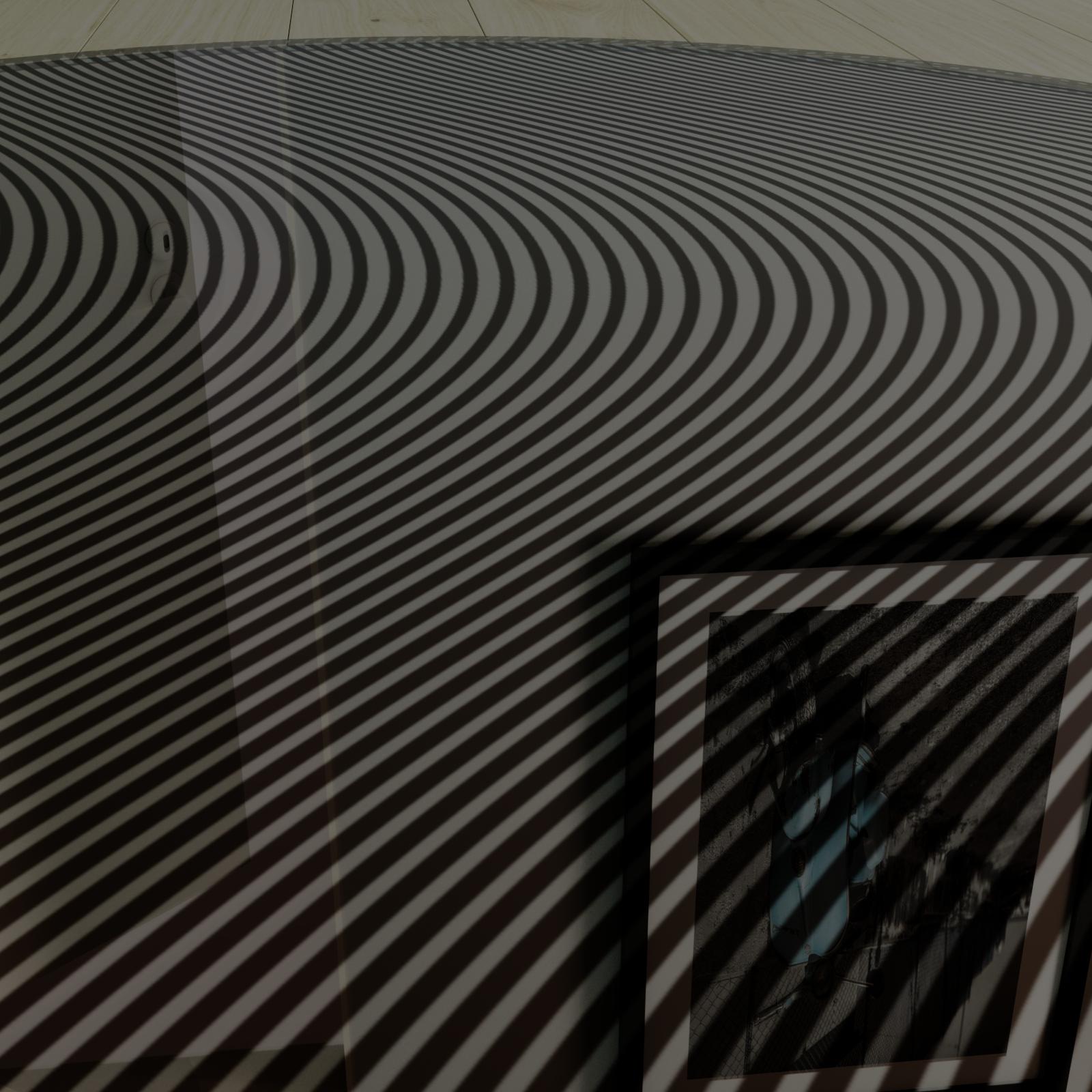 Slovak MikusGlass Mitika Op-Art Style Dynamic Wave Mirror, Hand-Silvered For Sale