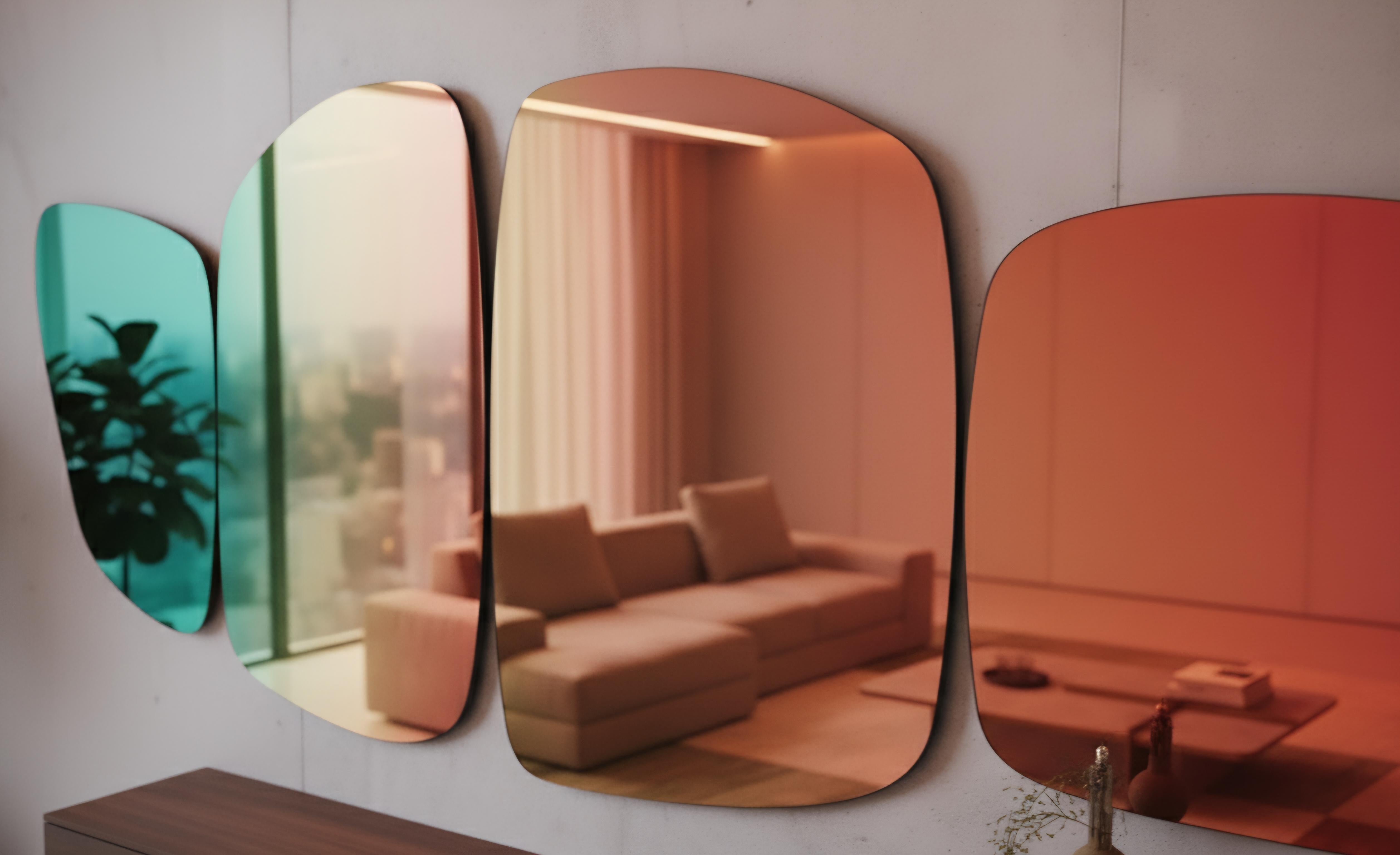 Other MikusGlass Mitika Series Four-Piece Gradient Mirror Set For Sale