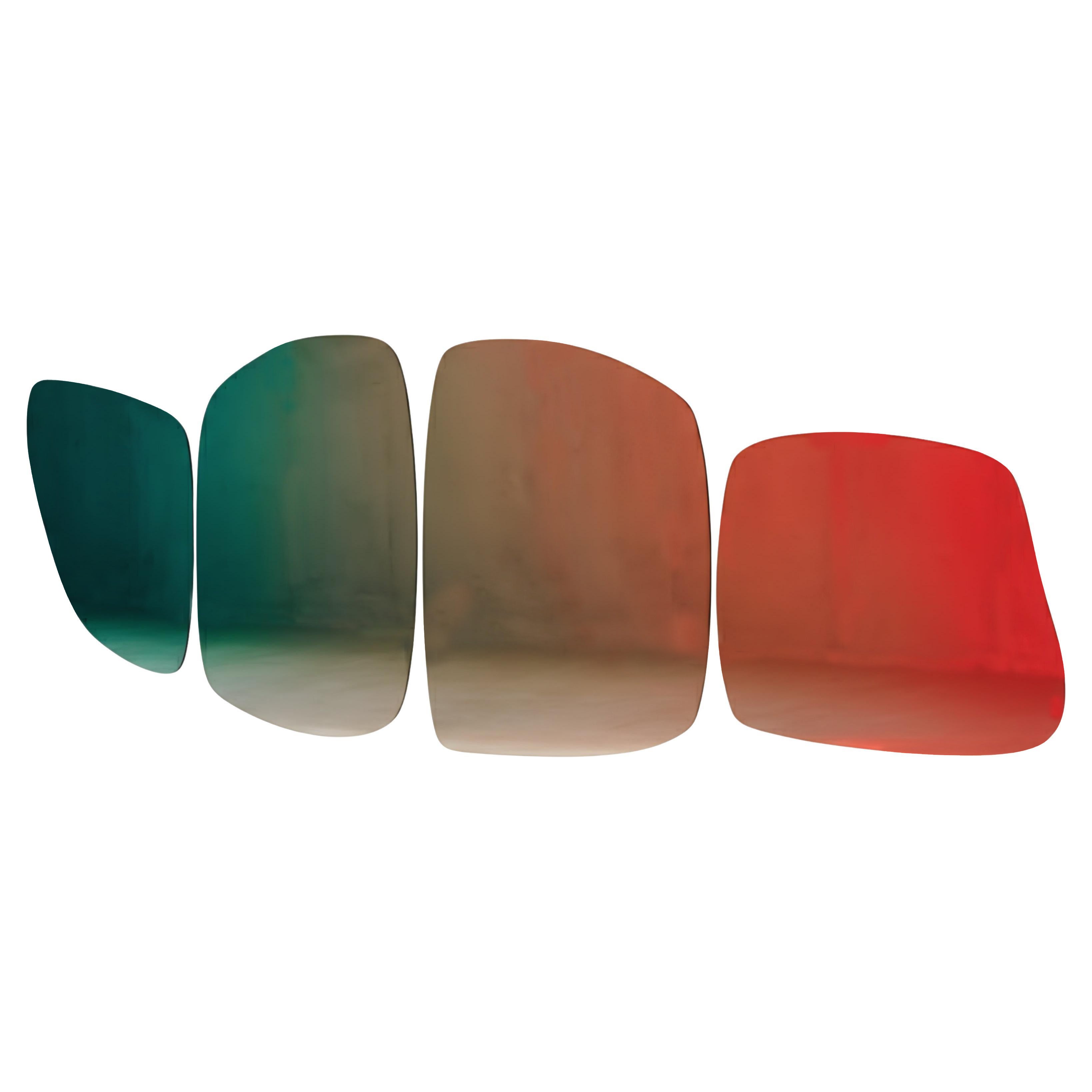 MikusGlass Mitika Series Four-Piece Gradient Mirror Set For Sale