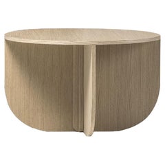 Mil/Coffee Table/Natural Oak Top_Natural Oak Base/Ø50H33 cm by La Cividina