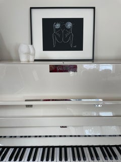 Confrontation - dessin au trait de femmes avec des pissenlits blancs