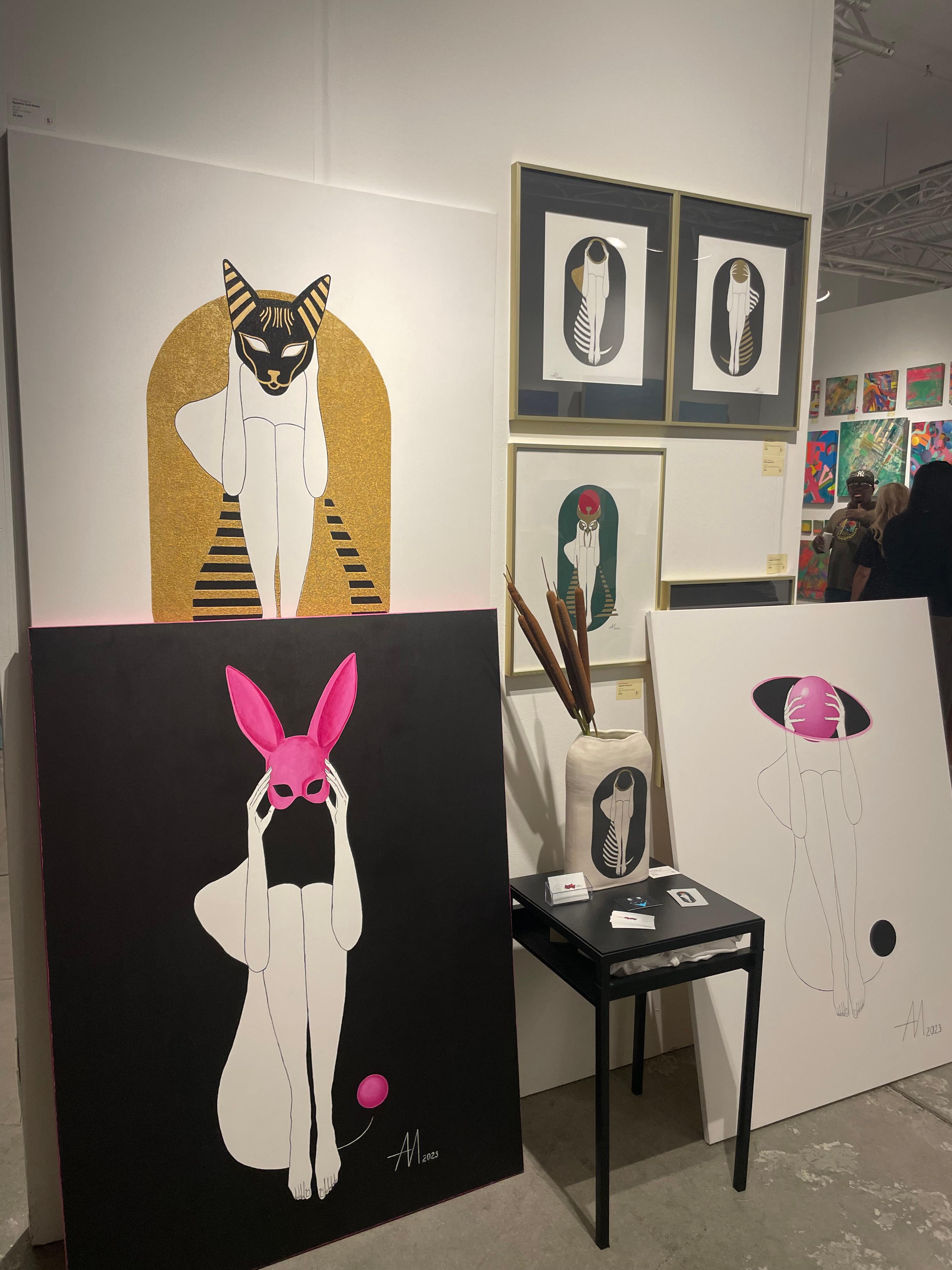 Deep inside Pink Planet - arte astratta, contemporanea, acrilico, 2023 - Painting di Mila Akopova