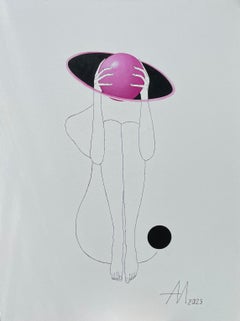 Deep inside Pink Planet - arte abstracto, contemporáneo, acrílico, 2023