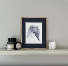 Mistero - dipinto astratto, realizzato in grigio e blu