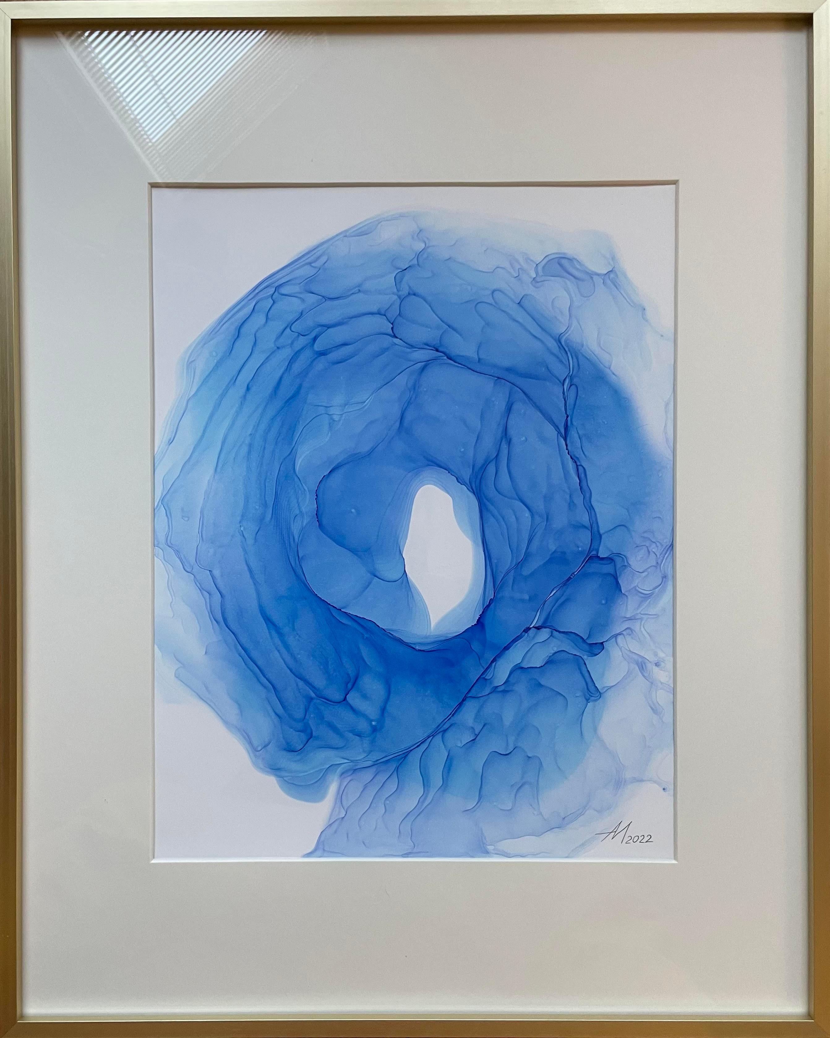 Oceano blu - dipinto astratto di colore blu