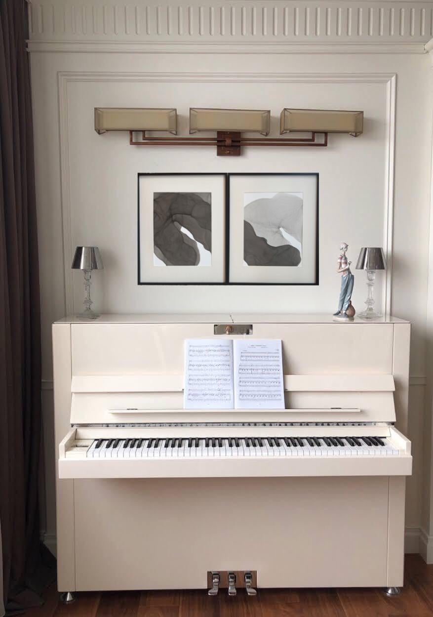 The Pale Pursuit - abstraction art, made in gray, black  and white colors - Art by Mila Akopova