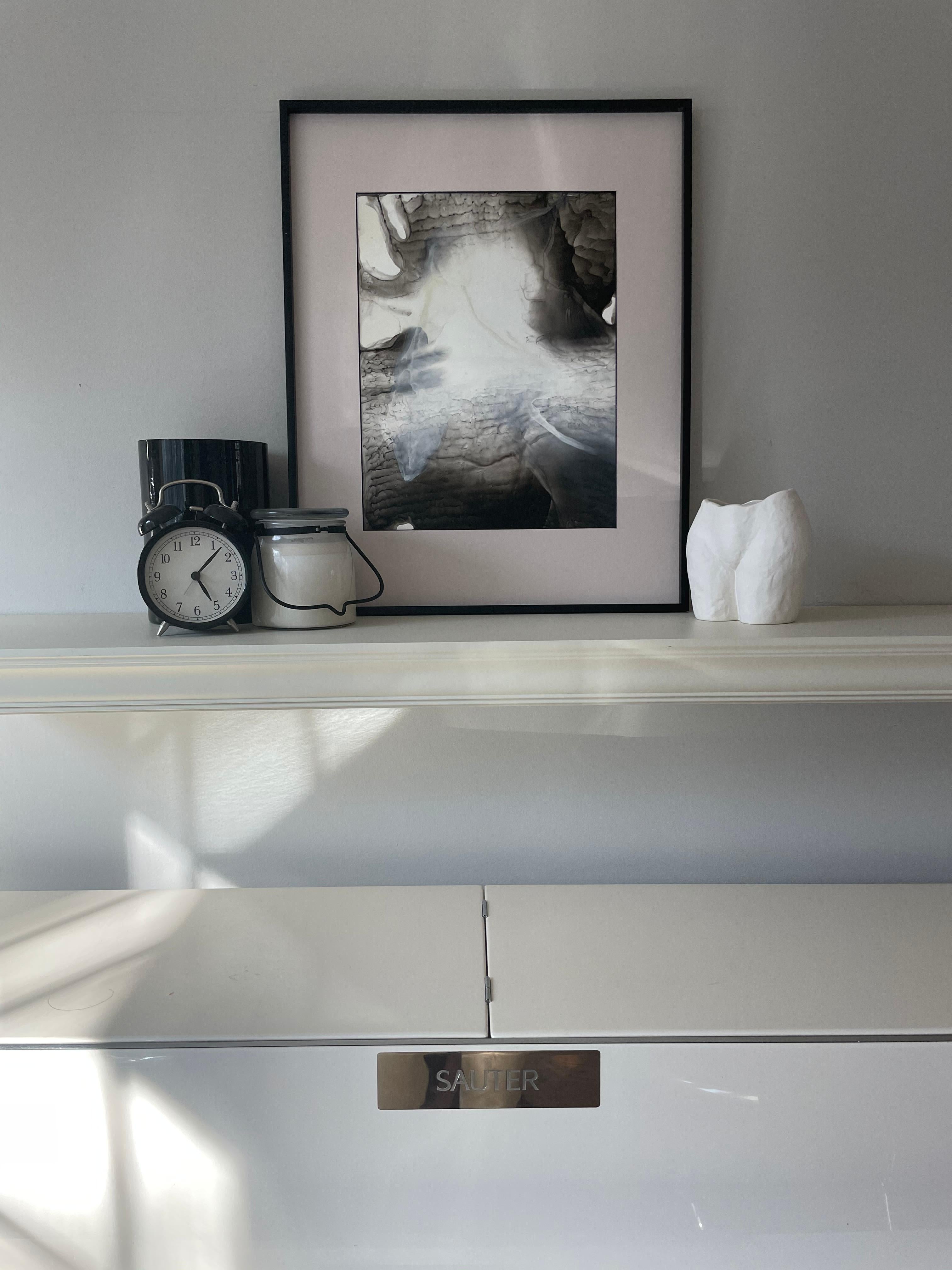 grey and white paintings