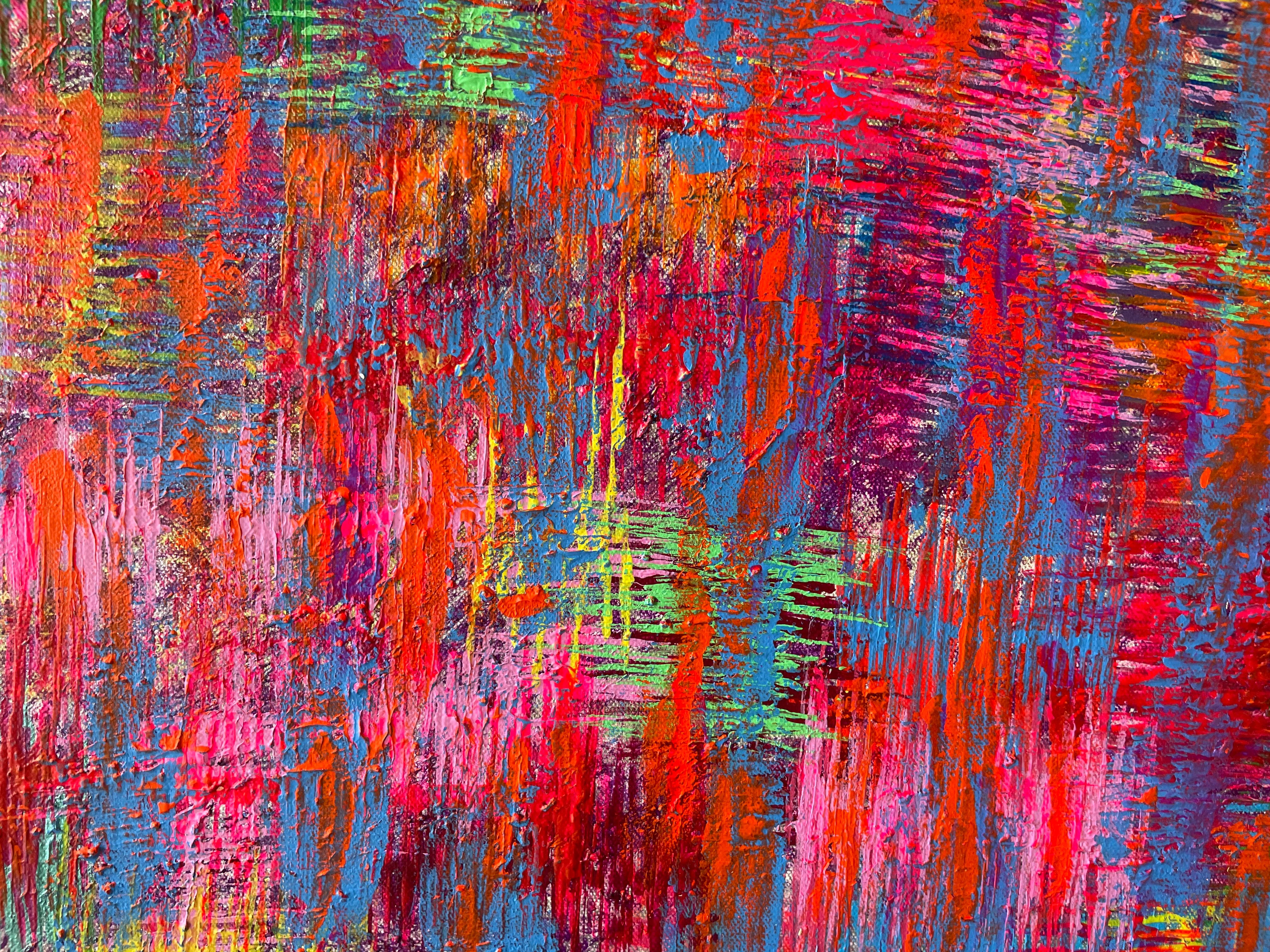 Colori astratti in rosa in vendita 14
