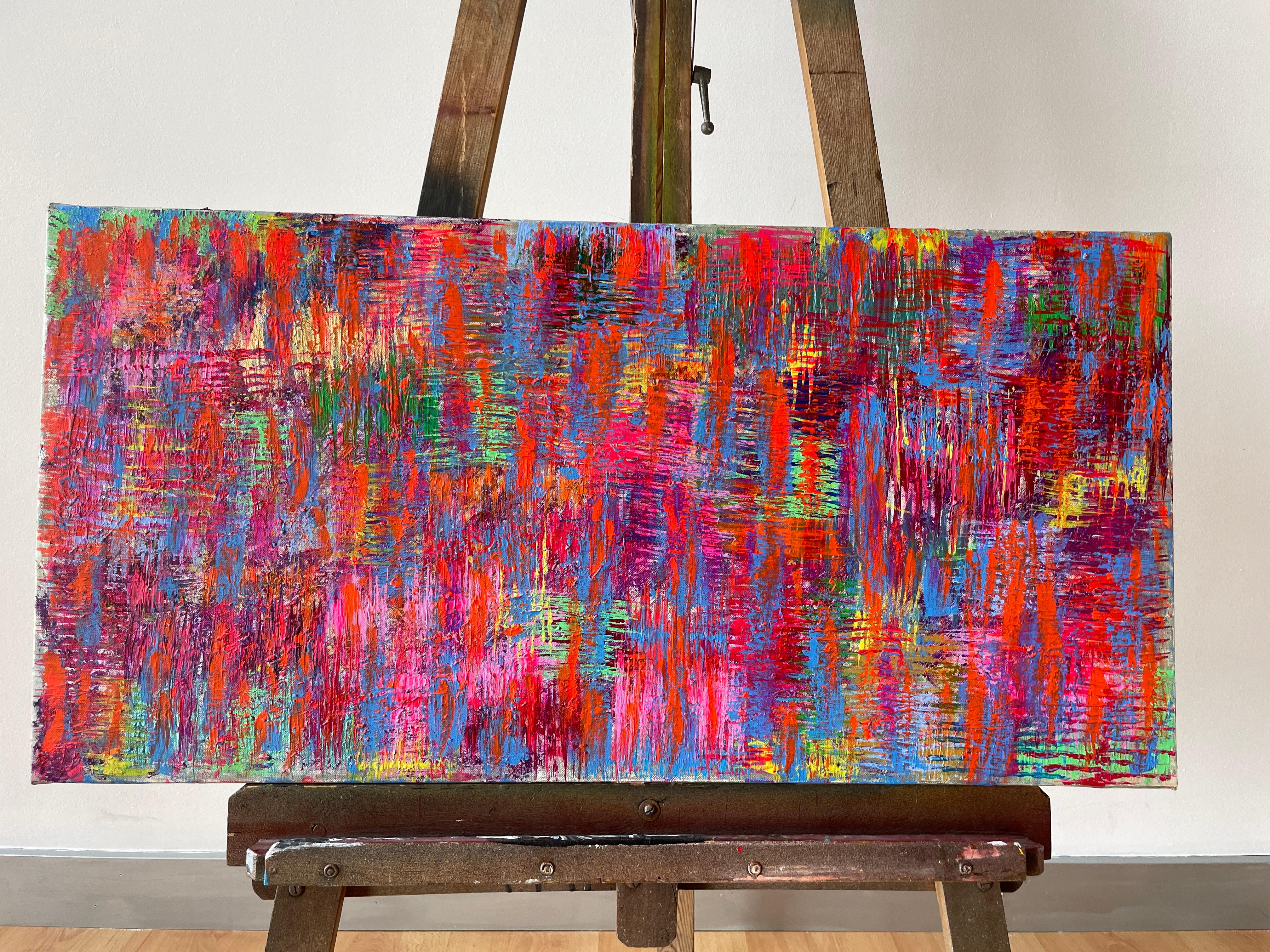 Abstrakte Farben in Rosa – Painting von Mila Conde
