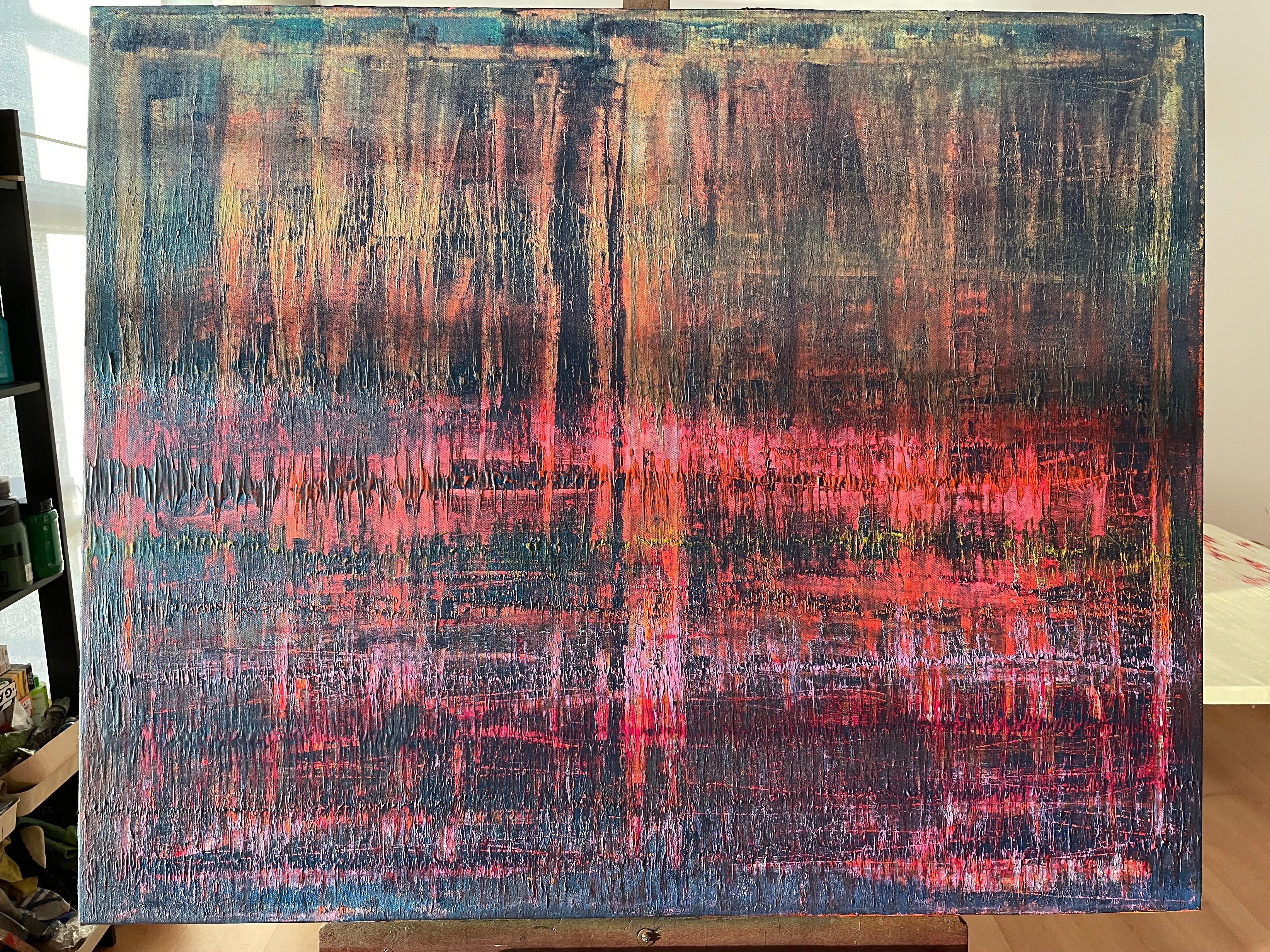 Abstrakte Strahlkraft – Painting von Mila Conde