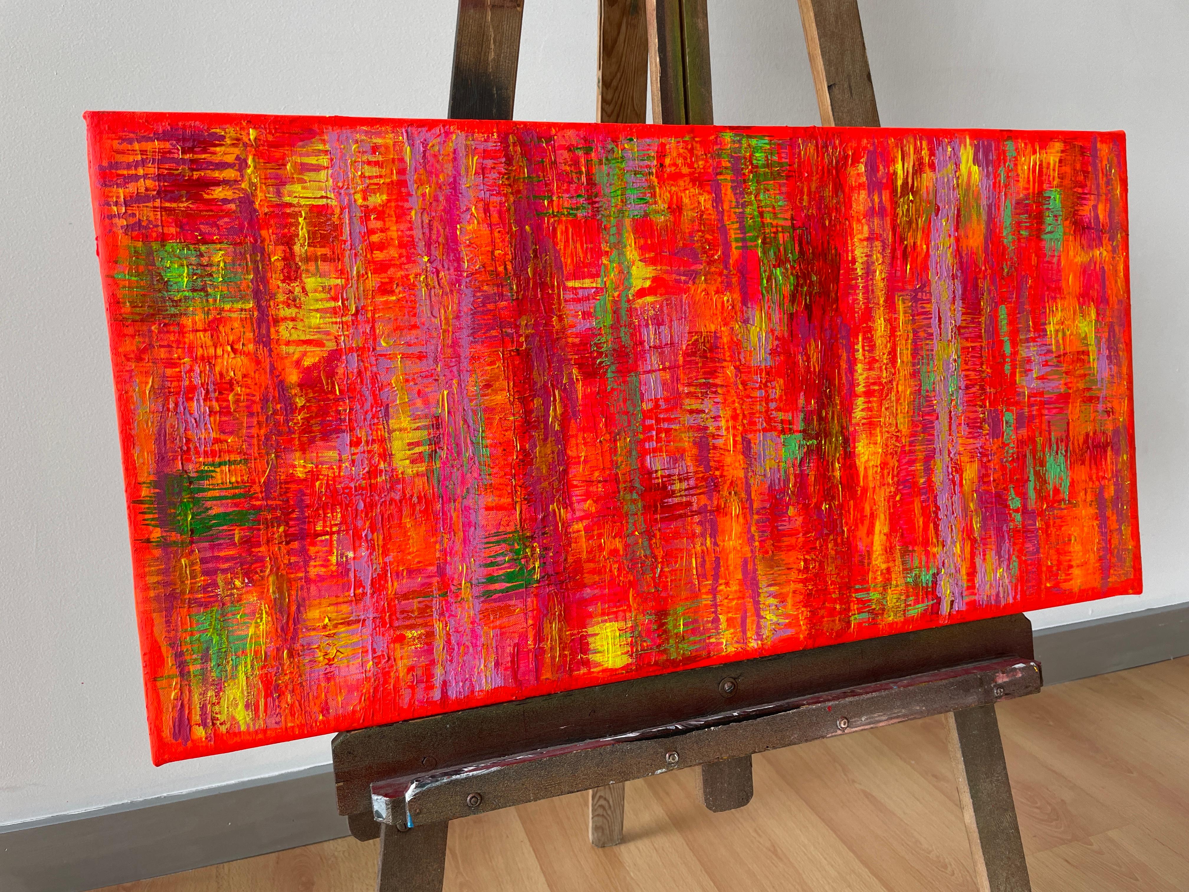 Abstract Radiance - Red Abstract Painting by Mila Conde