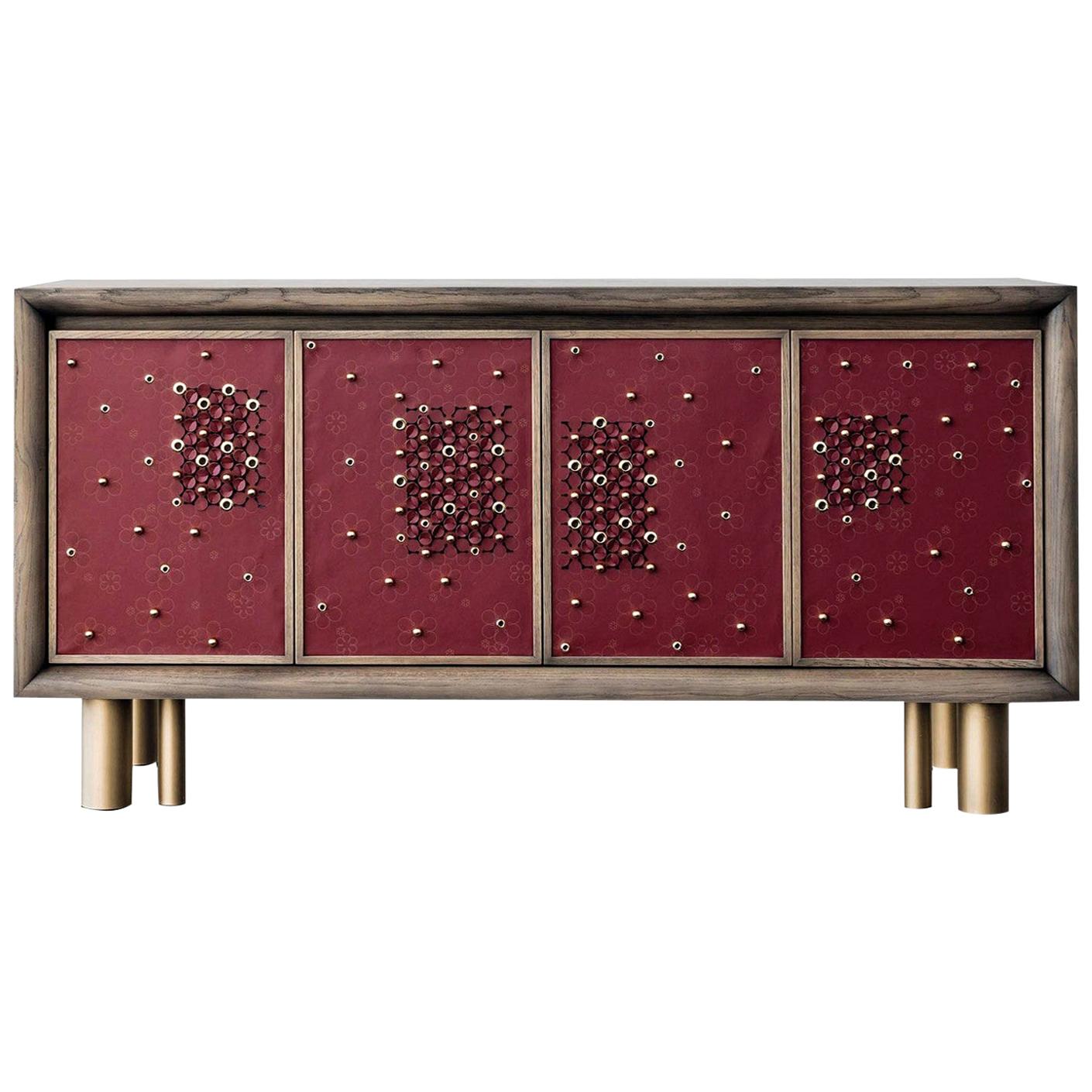 Mila Full Spring Blossom Sideboard by Chiara Provasi For Sale