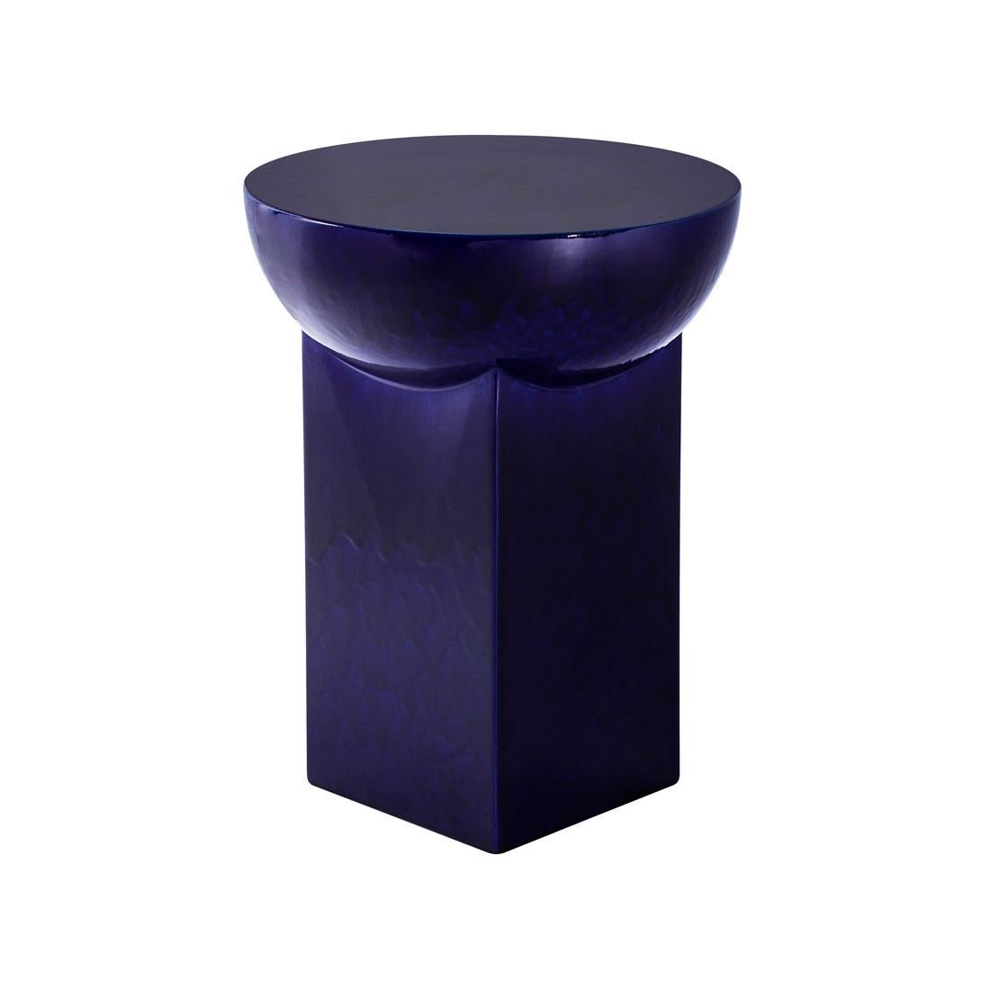 Contemporary Mila High Black Side Table by Pulpo