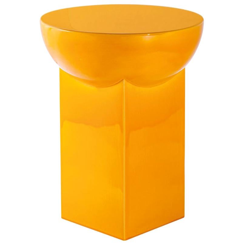 Mila High, Table, Yellow, Ceramic, Minimal, European, 21st Century For Sale