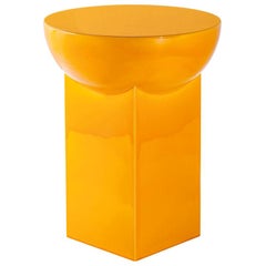 Mila High, Table, Yellow, Ceramic, Minimal, European, 21st Century