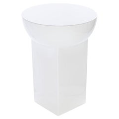 Mila High White Side Table by Pulpo