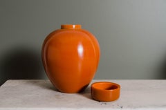 Großes Peking-Glasgefäß mit Deckel von Robert Kuo, limitierte Auflage