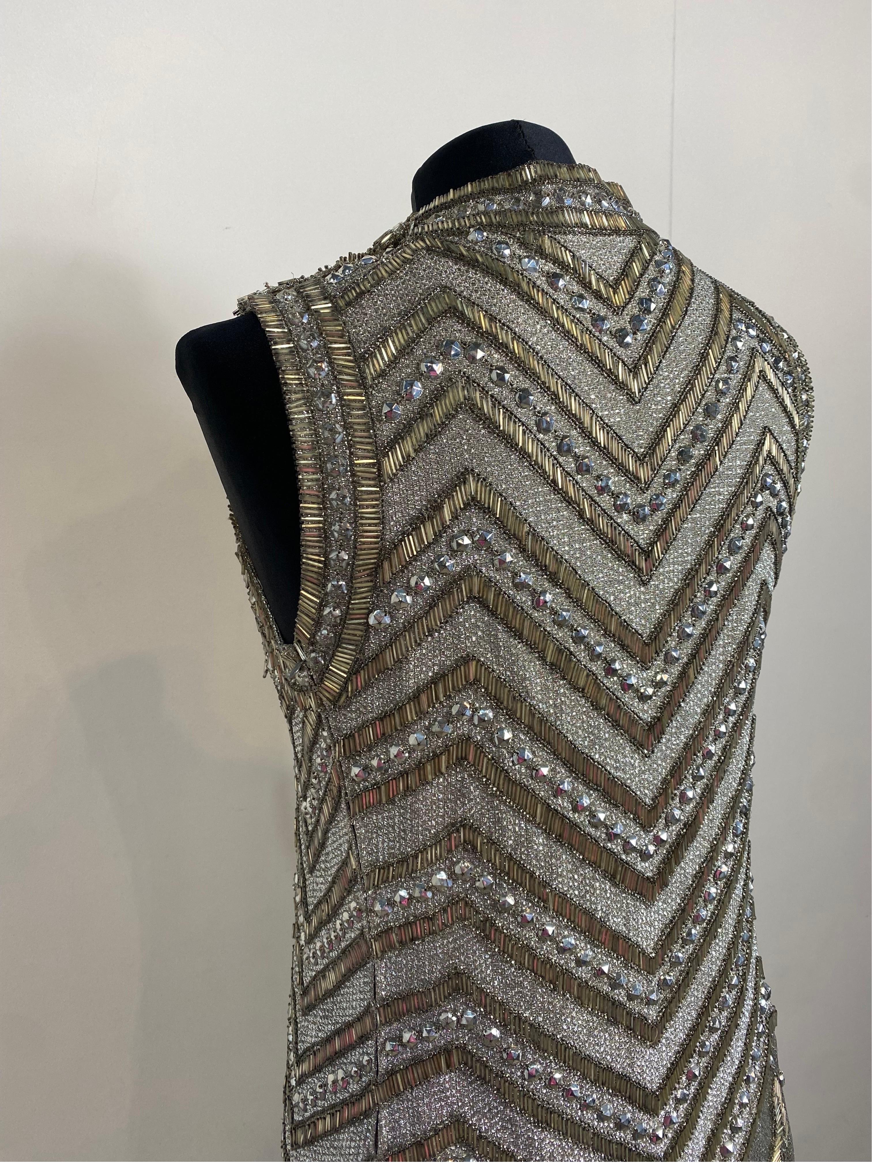 Mila Schon 60s vintage jewelry paillettes mini Dress For Sale 1