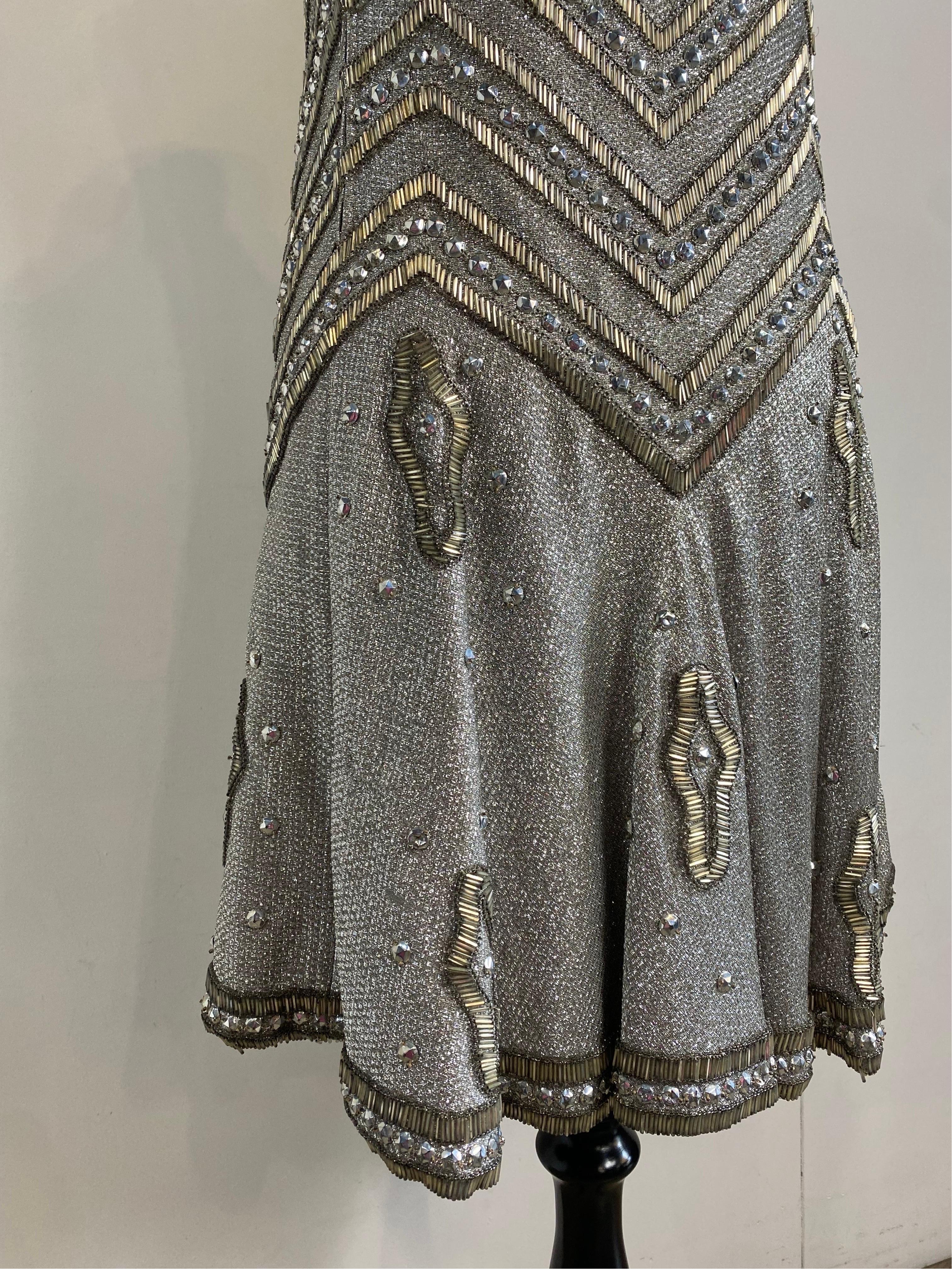 Mila Schon 60s vintage jewelry paillettes mini Dress For Sale 2