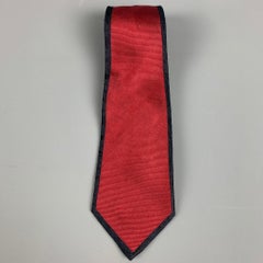 MILA SCHON Black Red Paisley Silk Tie