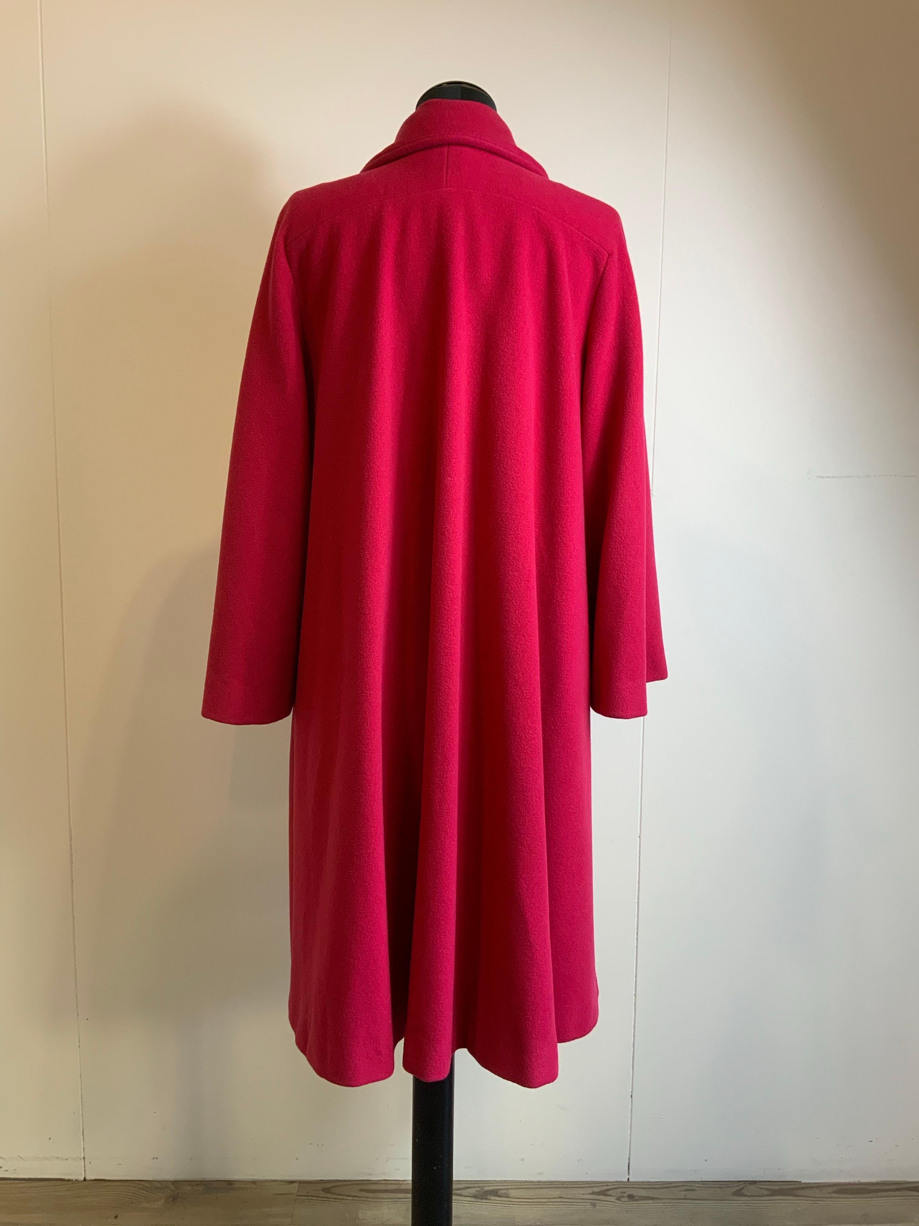 Mila Schon cashmere fuchsia vintage coat In Good Condition For Sale In Carnate, IT