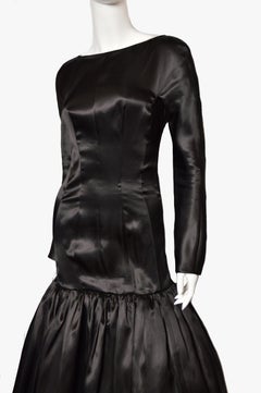 Mila Schon Couture Evening Black Dress, 1980s