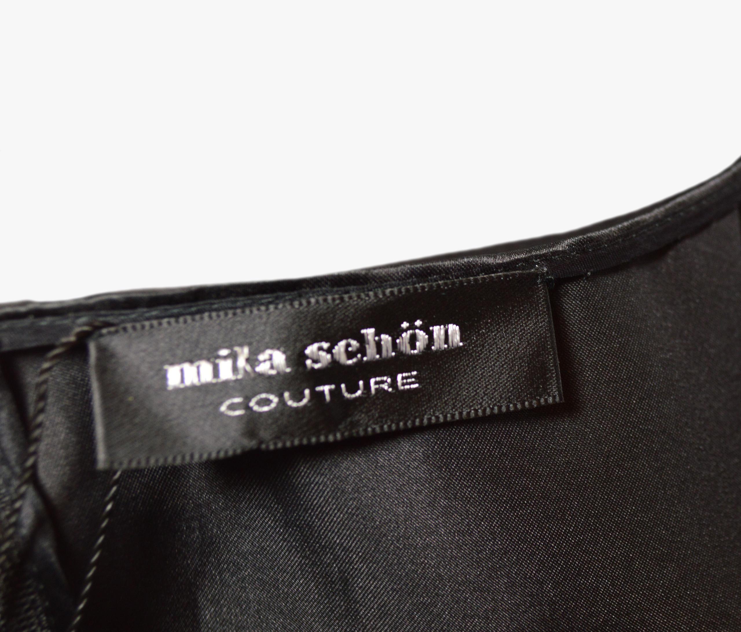 Mila Schon Couture Abendkleid, schwarz, 1980er-Jahre Damen im Angebot