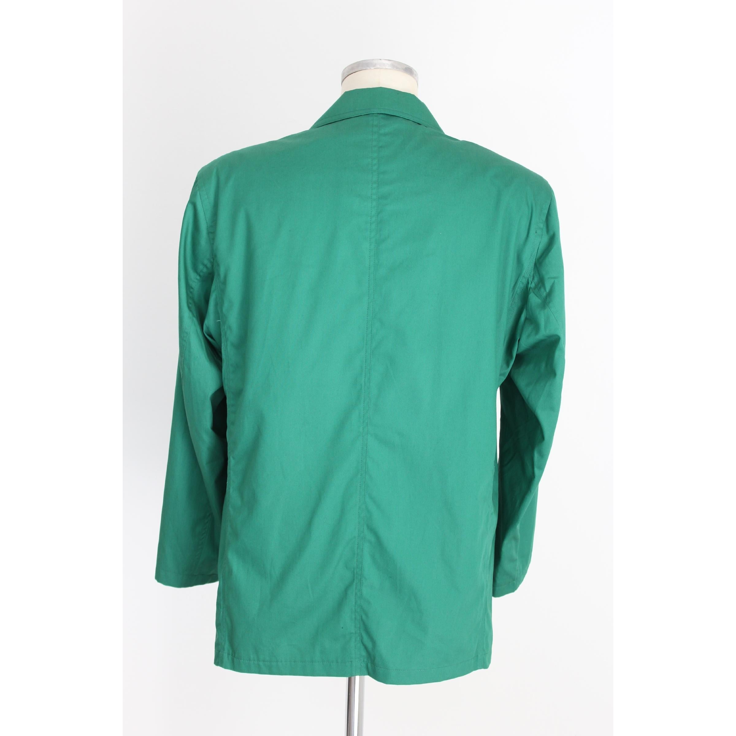 Mila Schon Green Cotton Casual Jacket In New Condition For Sale In Brindisi, Bt