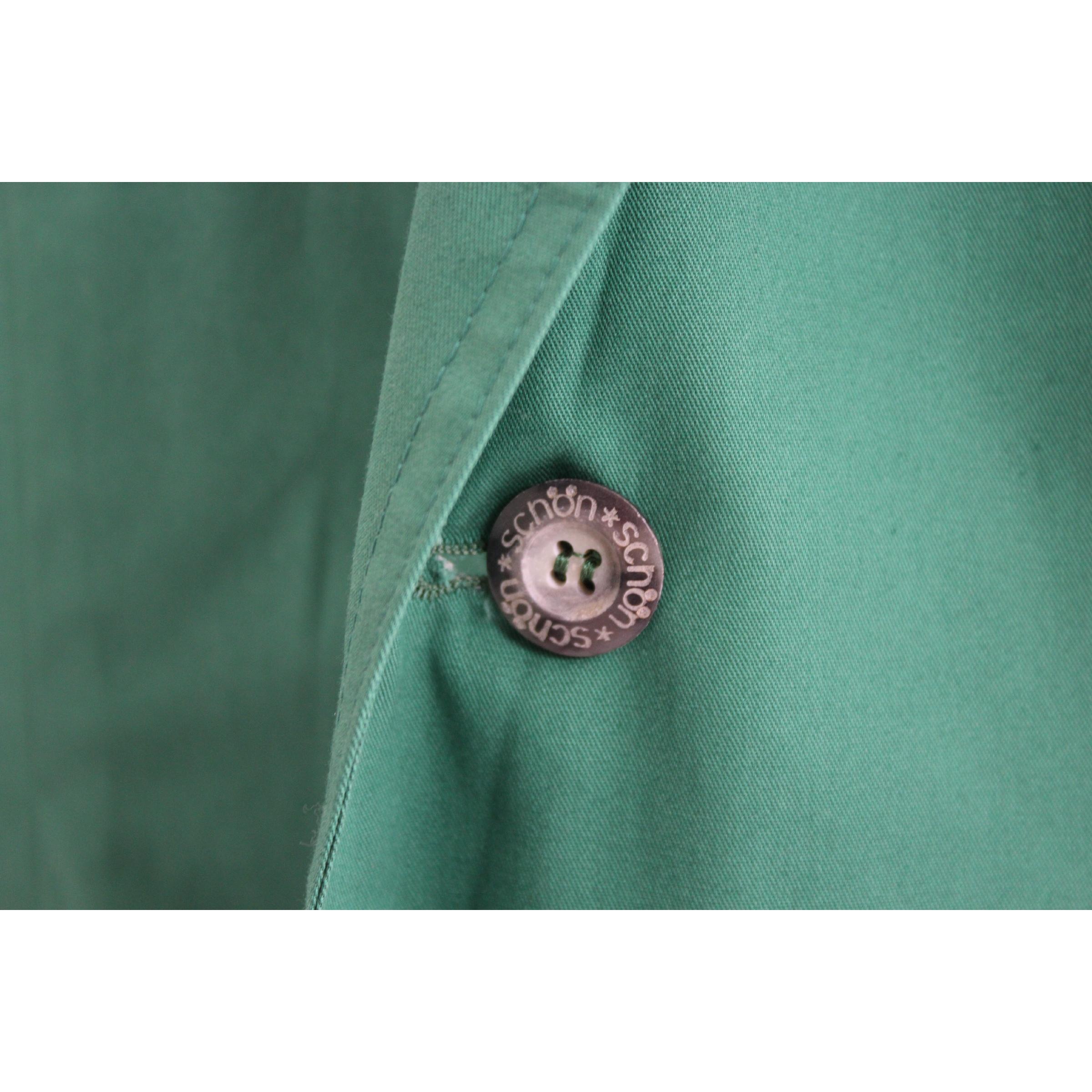 Mila Schon Green Cotton Casual Jacket For Sale 1