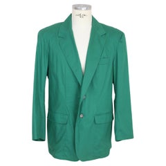 Retro Mila Schon Green Cotton Casual Jacket