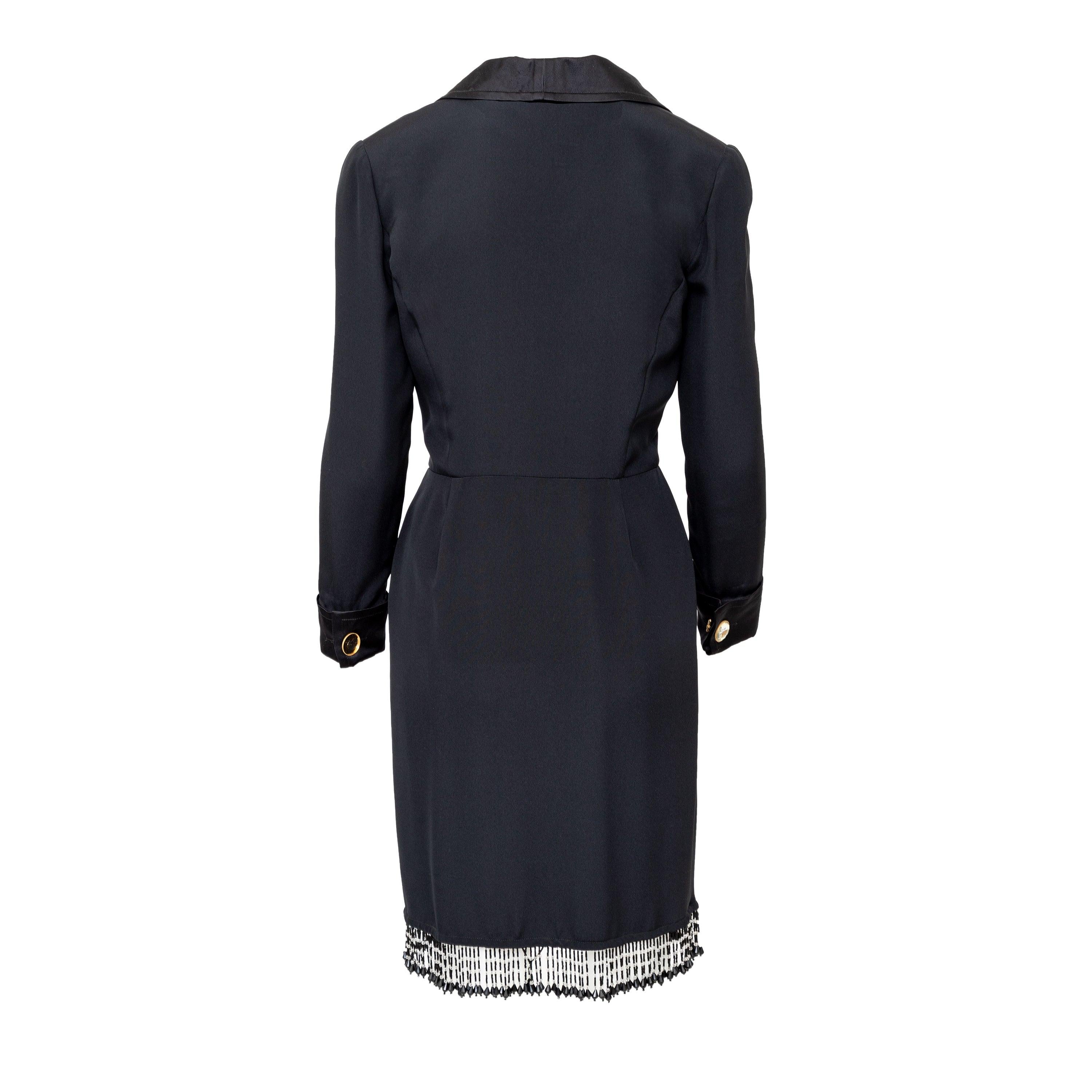 Black Mila Schön Midi Dress - '70s For Sale