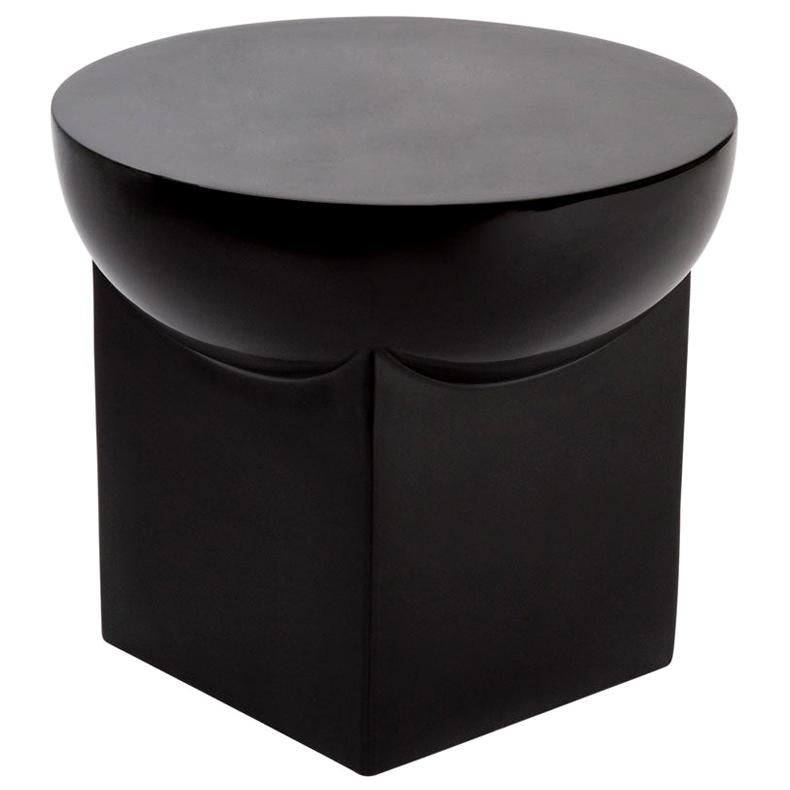 Mila Small, Table, Black, Ceramic, Minimal, European, 21st Century For Sale