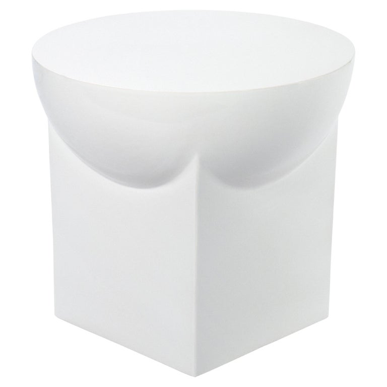 Mila Small White Side Table by Pulpo For Sale at 1stDibs