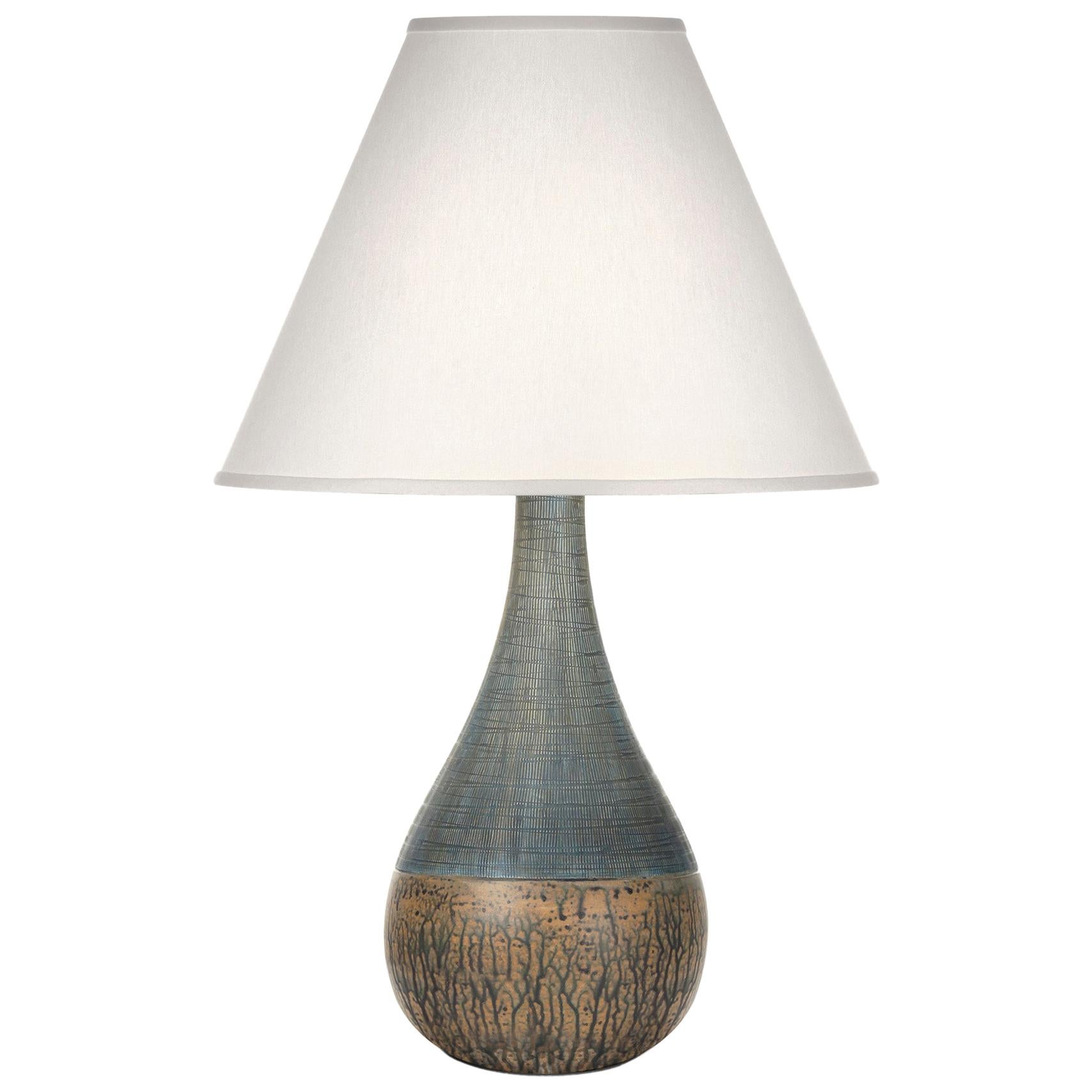 (Blue) Mila Table Lamp in Ceramic by CuratedKravet