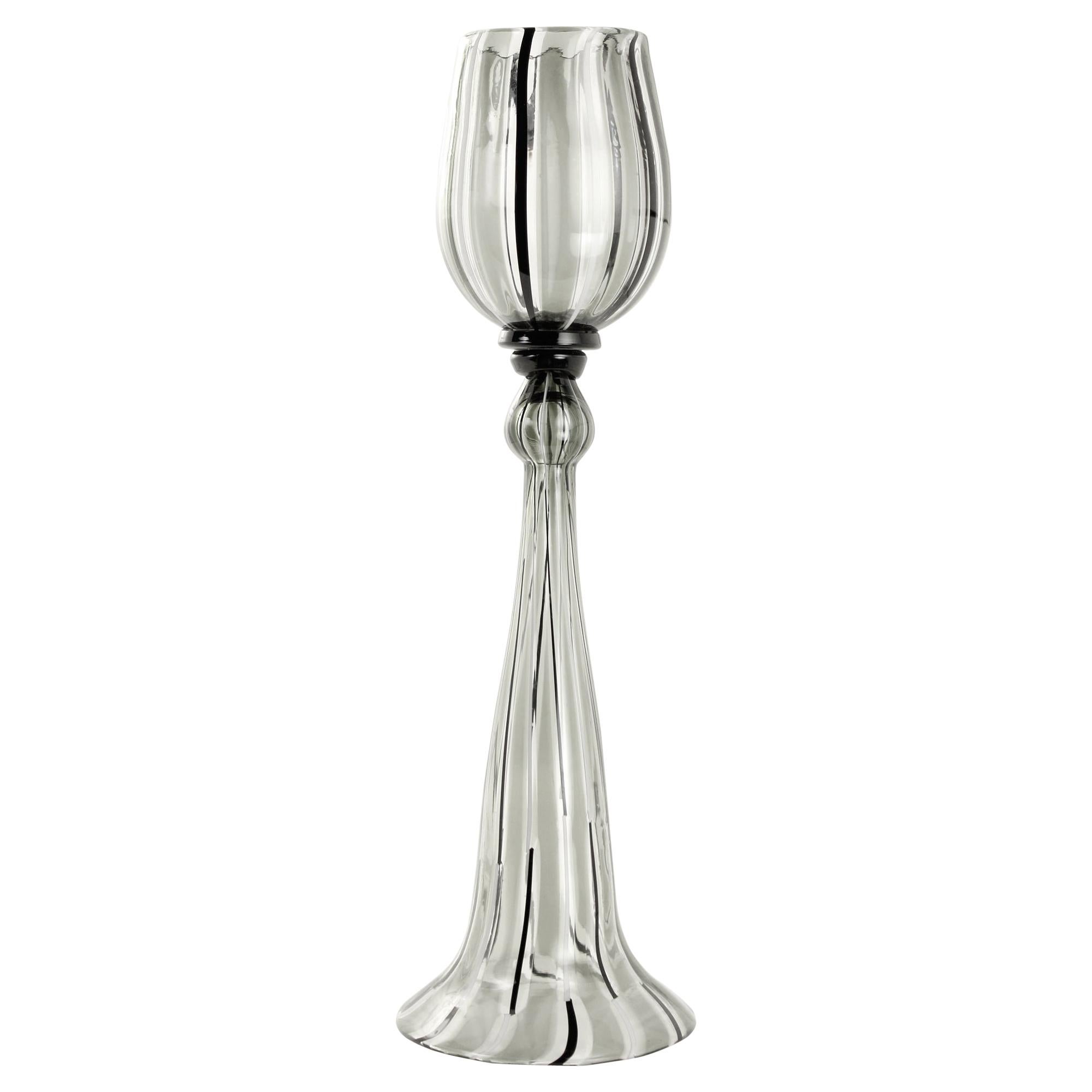 Milady-D2, artsitic handmade Goblet in Murano artistic glass by Multiforme For Sale