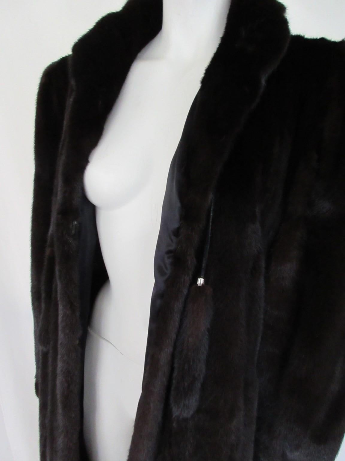 MILADY Paris Brauner Mantel aus geschorenem Nerzpelz  im Angebot 4