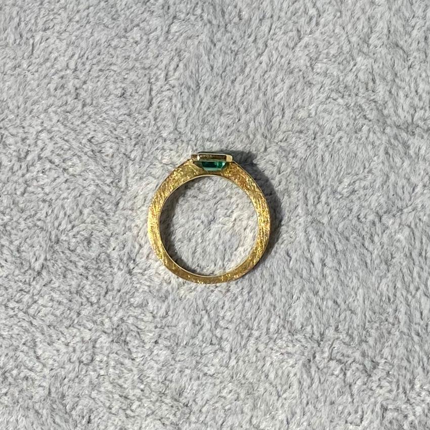 Contemporary Emerald Ring For Sale