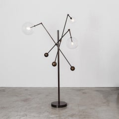 Milan 3 Arms Black Gunmetal Floor Lamp by Schwung