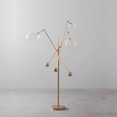 Milan 3 Arms Brass Floor Lamp by Schwung
