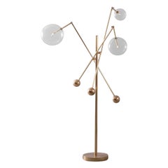 Milan 3 Arms Polished Nickel Floor Lamp by Schwung