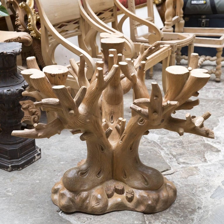 Milan Carved Wood Base For Sale at 1stDibs