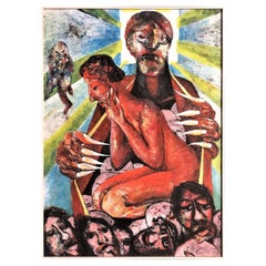 Mailänder Milan Klimes ii Mixed Technique auf Karton, 1970, Tschechische Republik