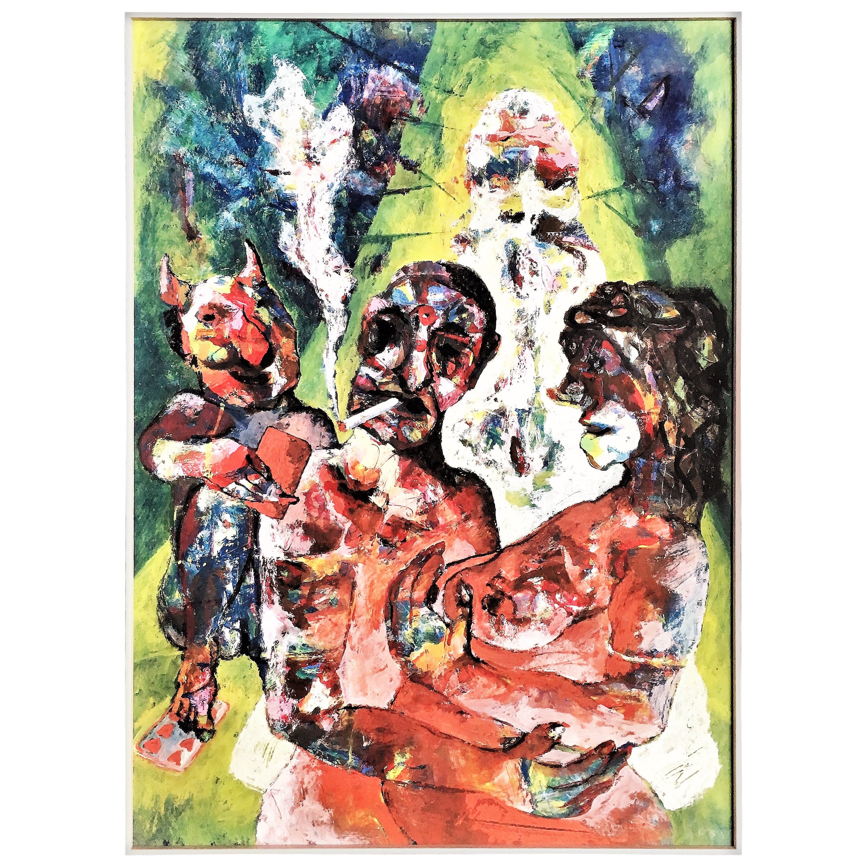 Mailänder Milan Klimes Mixed-Technik auf Karton, 1970, Tschechische Republik